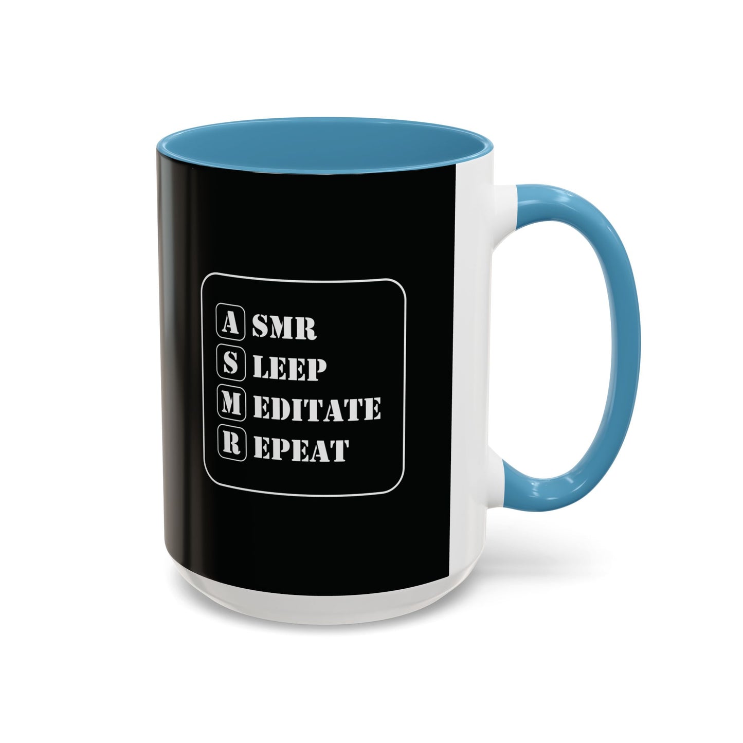 ASMR Sleep Meditate Repeat Coffee Mug (11, 15oz)