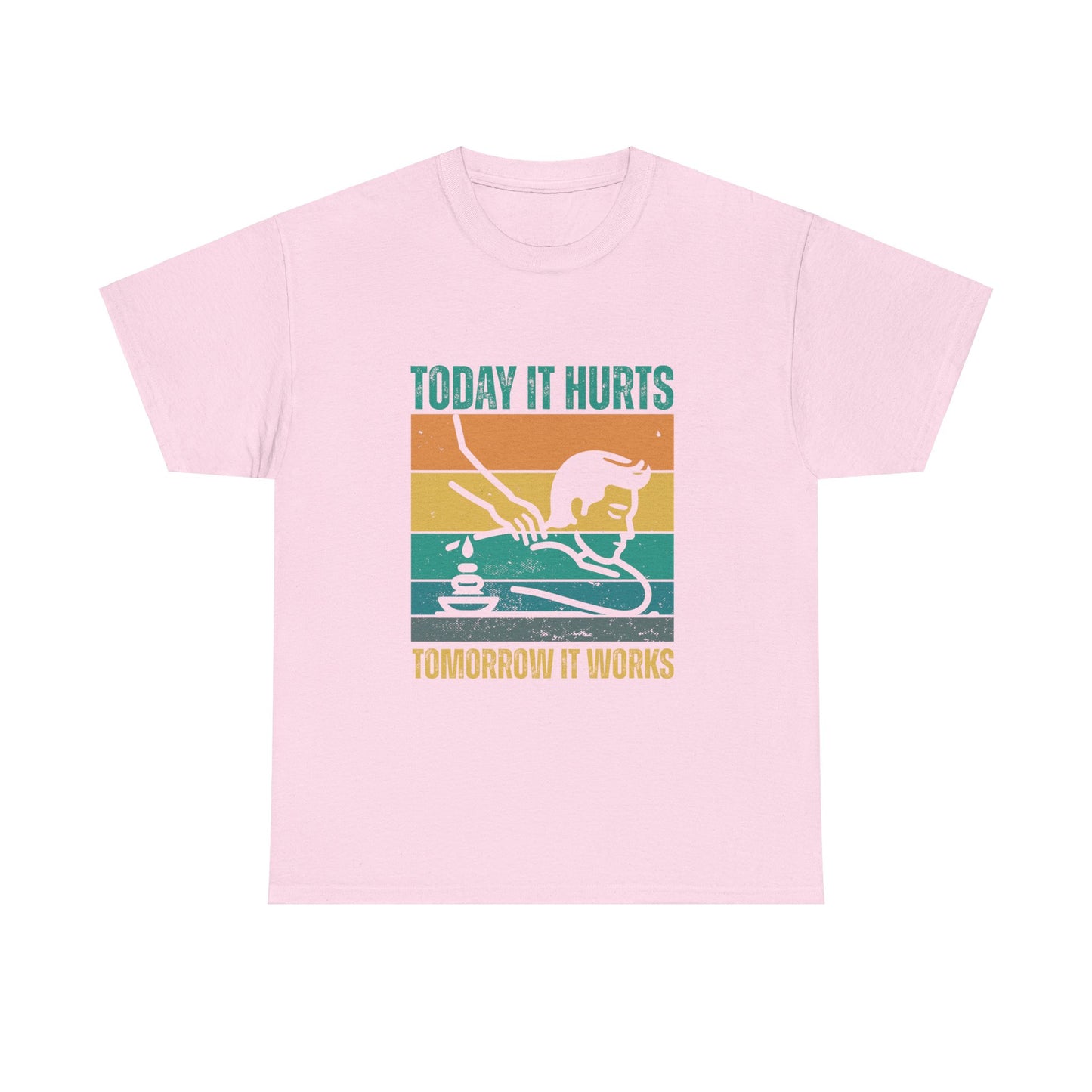 Massage Therapy Unisex Tee - Today it hurts tomorrow it works Design