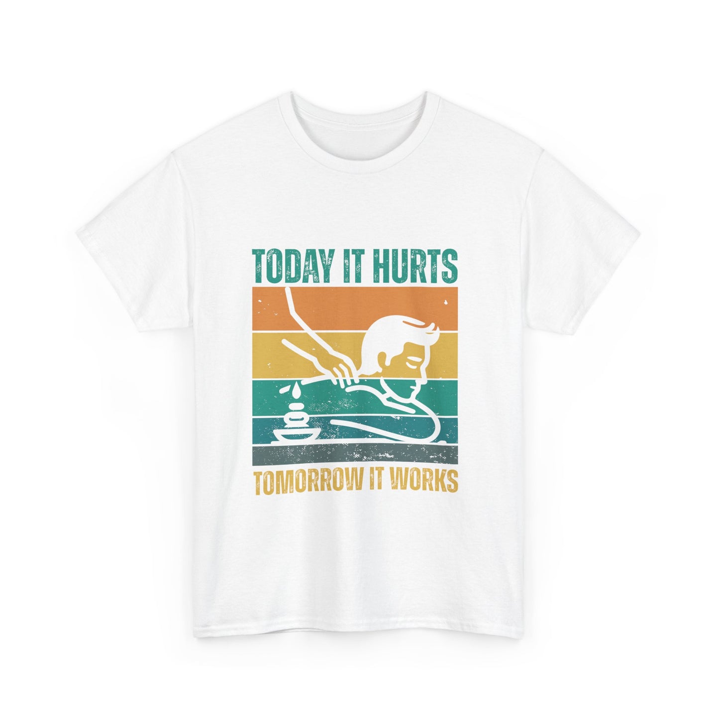 Massage Therapy Unisex Tee - Today it hurts tomorrow it works Design