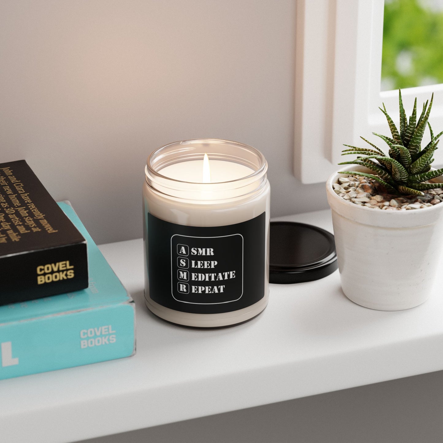 ASMR Sleep Meditate Repeat Design - Scented Candle