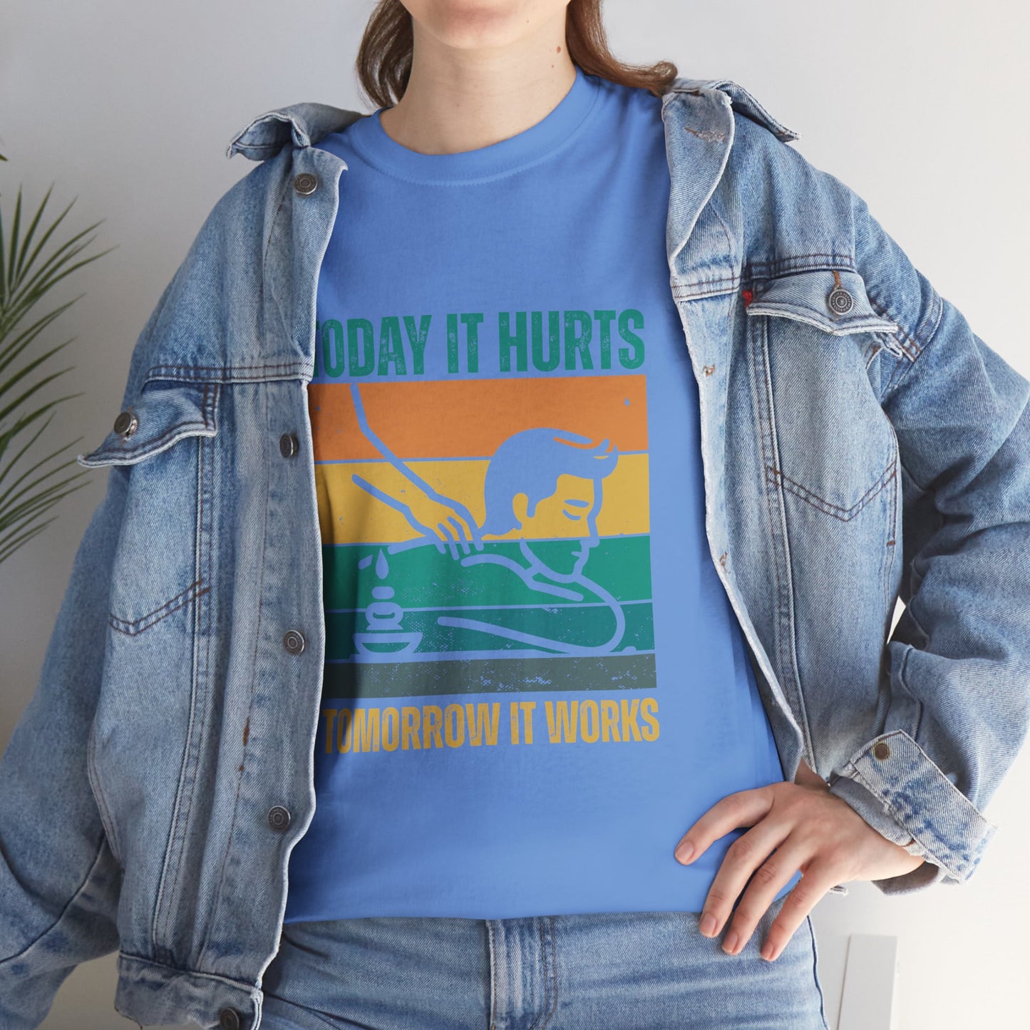 Massage Therapy Unisex Tee - Today it hurts tomorrow it works Design