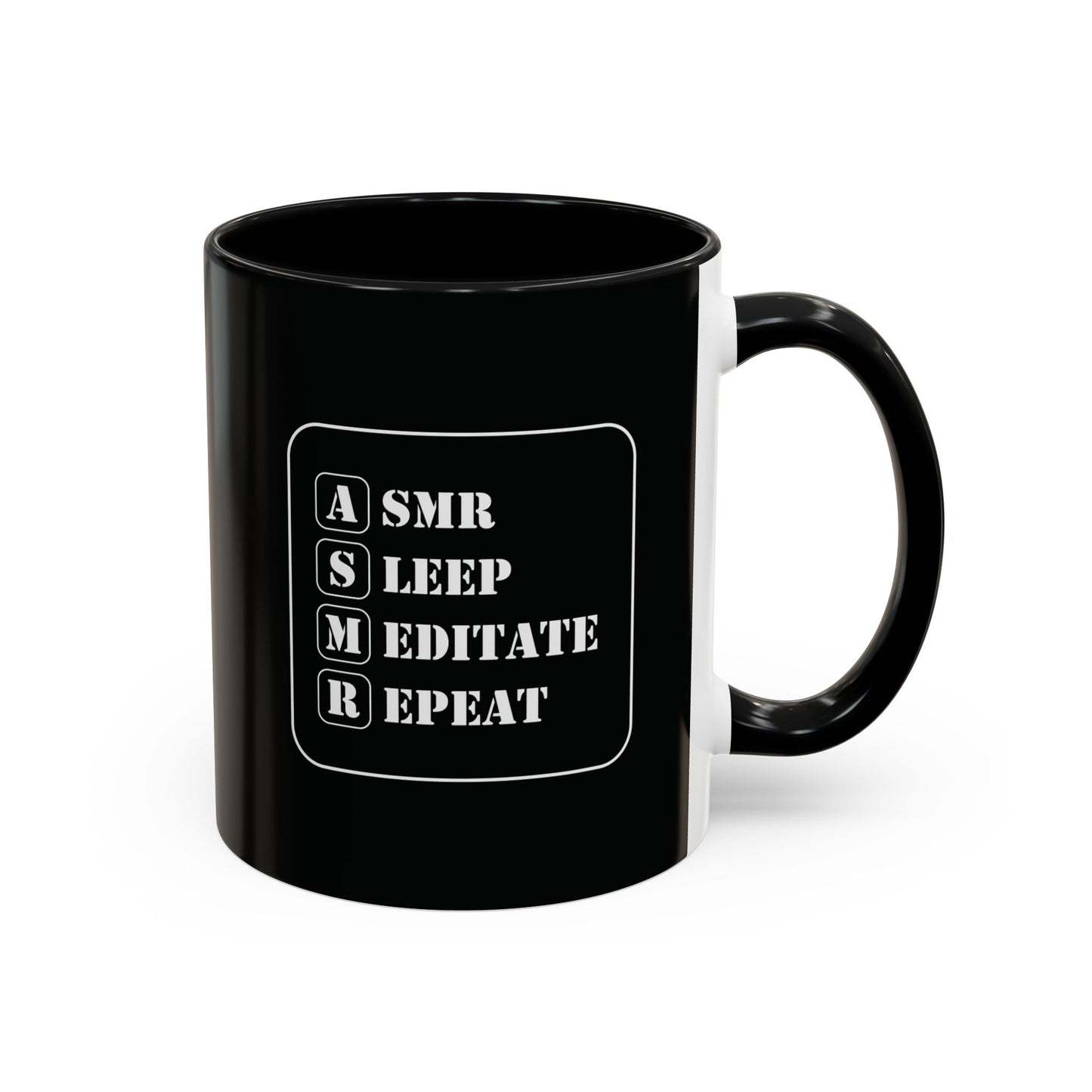 ASMR Sleep Meditate Repeat Coffee Mug (11, 15oz)