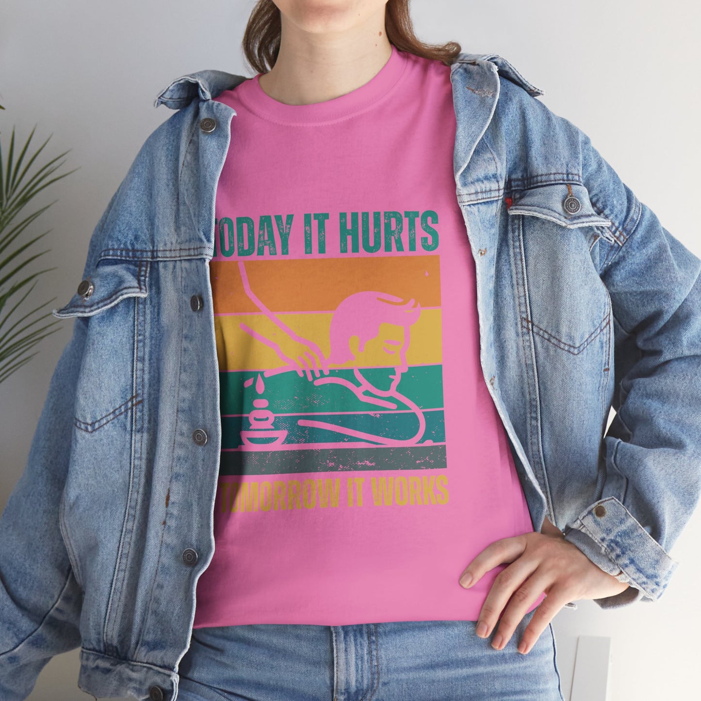 Massage Therapy Unisex Tee - Today it hurts tomorrow it works Design