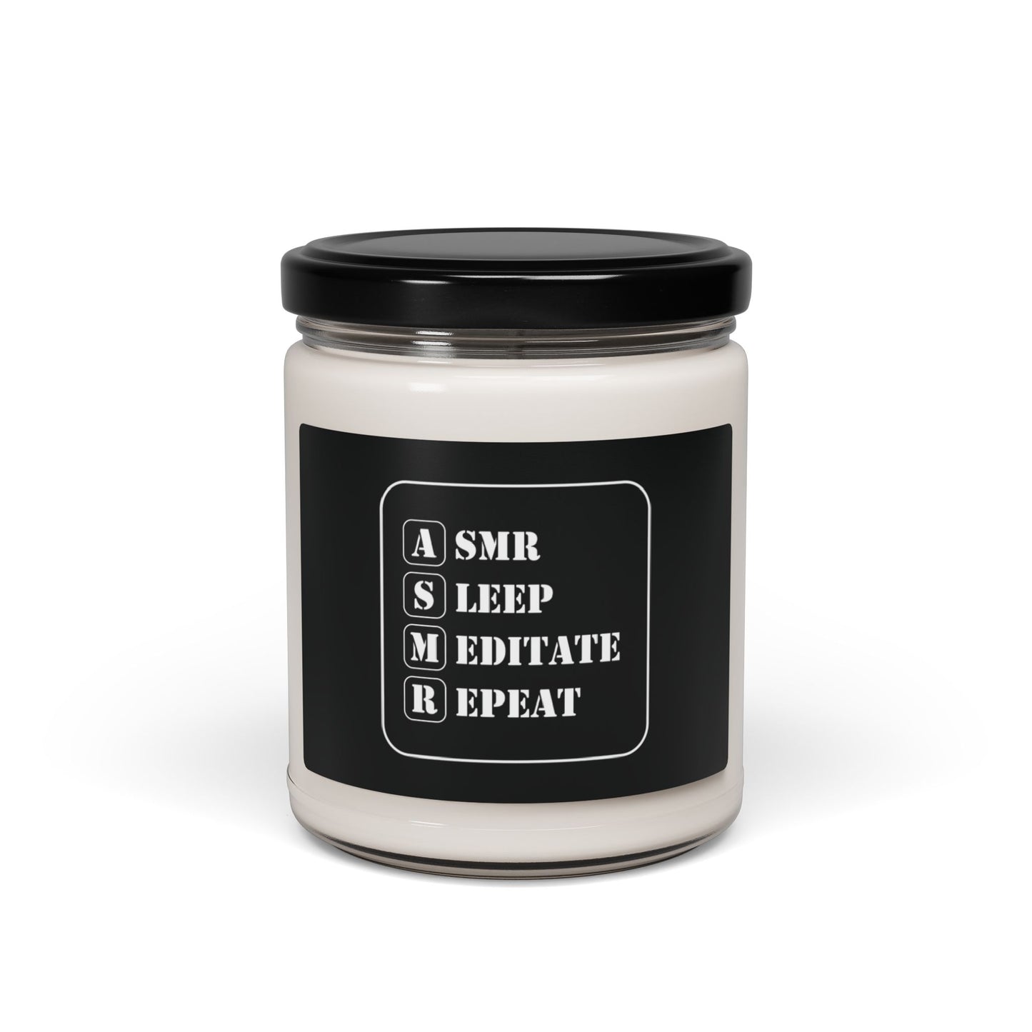 ASMR Sleep Meditate Repeat Design - Scented Candle