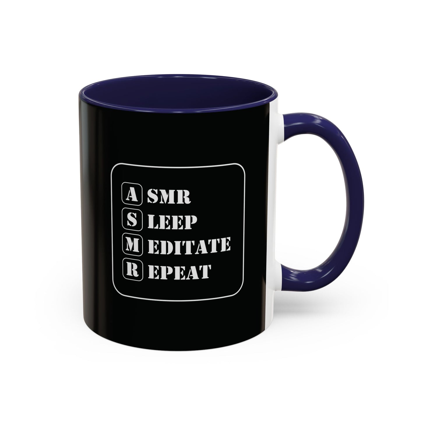 ASMR Sleep Meditate Repeat Coffee Mug (11, 15oz)