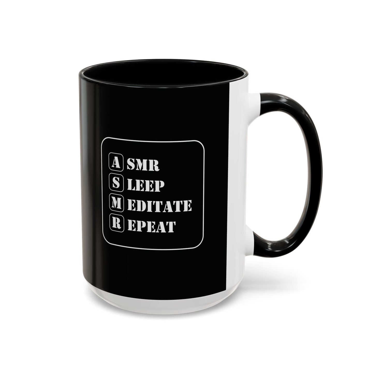 ASMR Sleep Meditate Repeat Coffee Mug (11, 15oz)