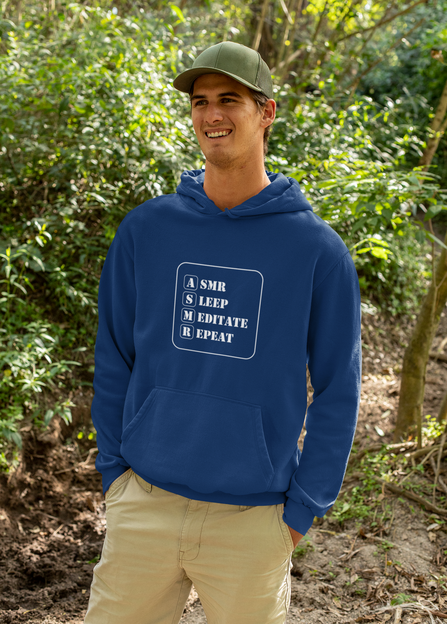 ASMR Sleep Meditate Repeat Unisex Hoodie